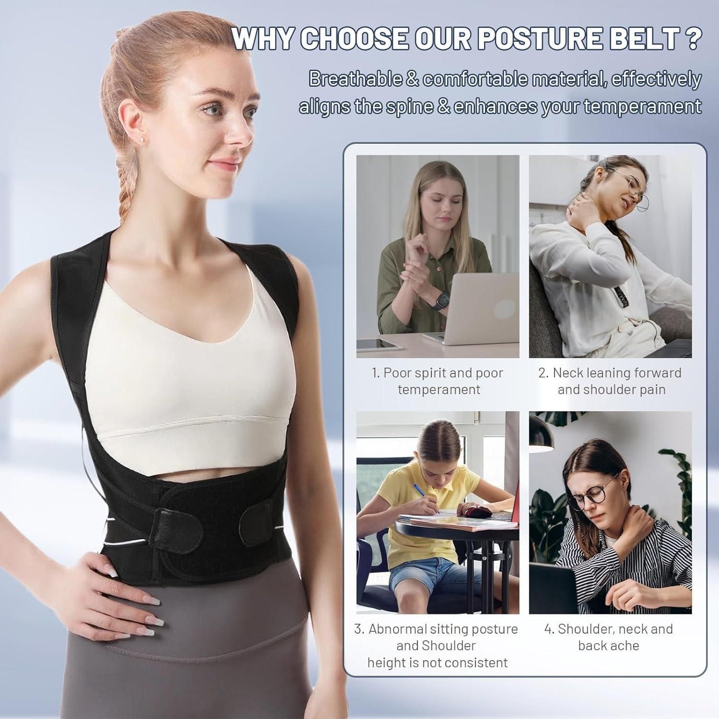 SpineAlign Pro – Smart Posture Corrector Belt