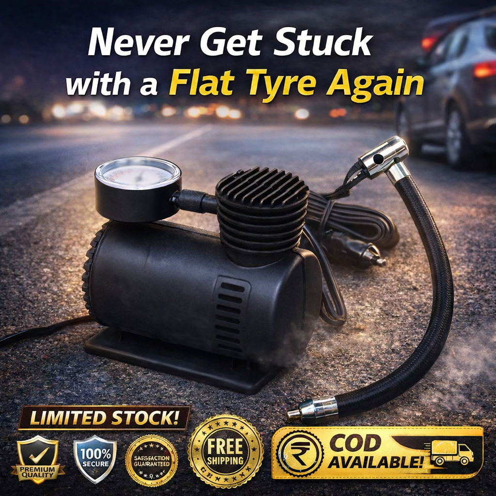 Car Tyre – Portable Air Pump